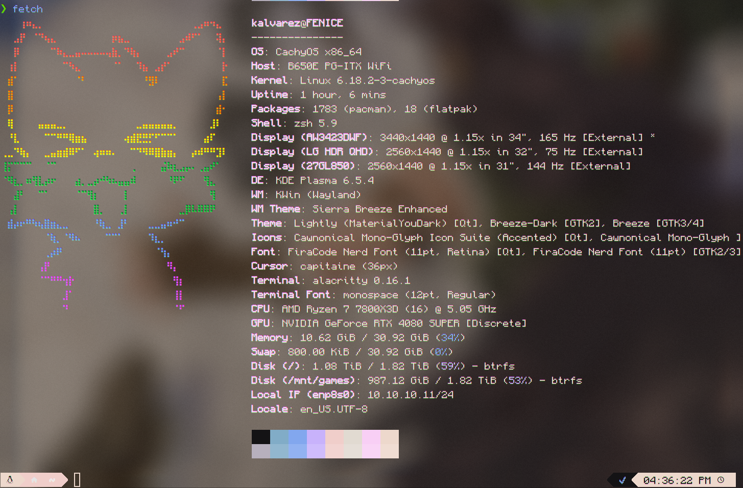 neofetch readout of my PC